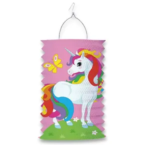 Papierový lampión Jednorožec dĺžka 28 cm